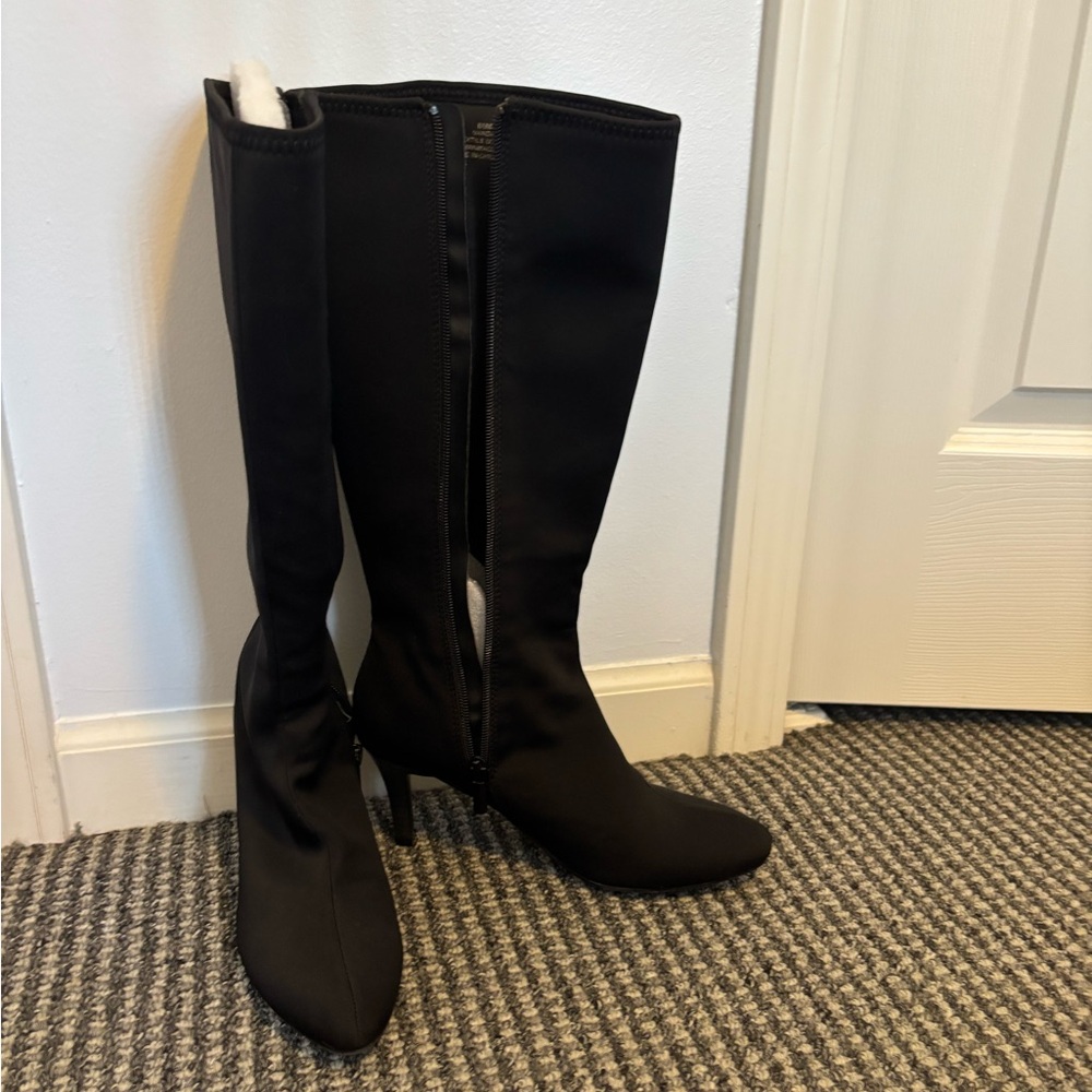 Impo Stretch Sleek Black Heeled Women's Boots 6.5